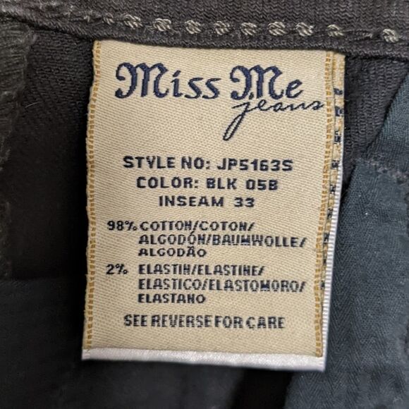 MISS ME Wing Design Pocket Skinny Jeans 29 - Picture 5 of 10